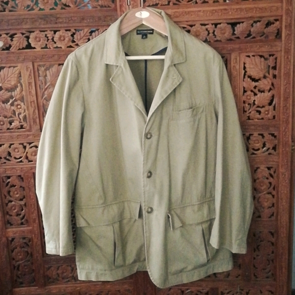 J. Peterman khaki cotton sport coat blazer jacket - Picture 1 of 6